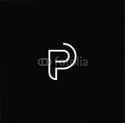 White P Logo - Outstanding professional elegant trendy awesome artistic black and ...