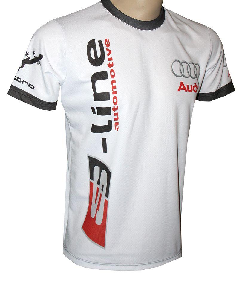 Audi Motorsports Logo - Audi S Line T Shirt With Logo And All Over Printed Picture