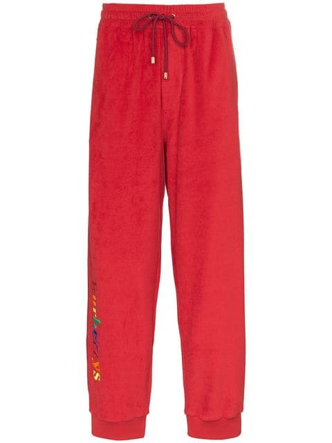 Red Rainbow Logo - Burberry Red Rainbow Logo Detail Tracksuit Bottoms Bright Red For ...