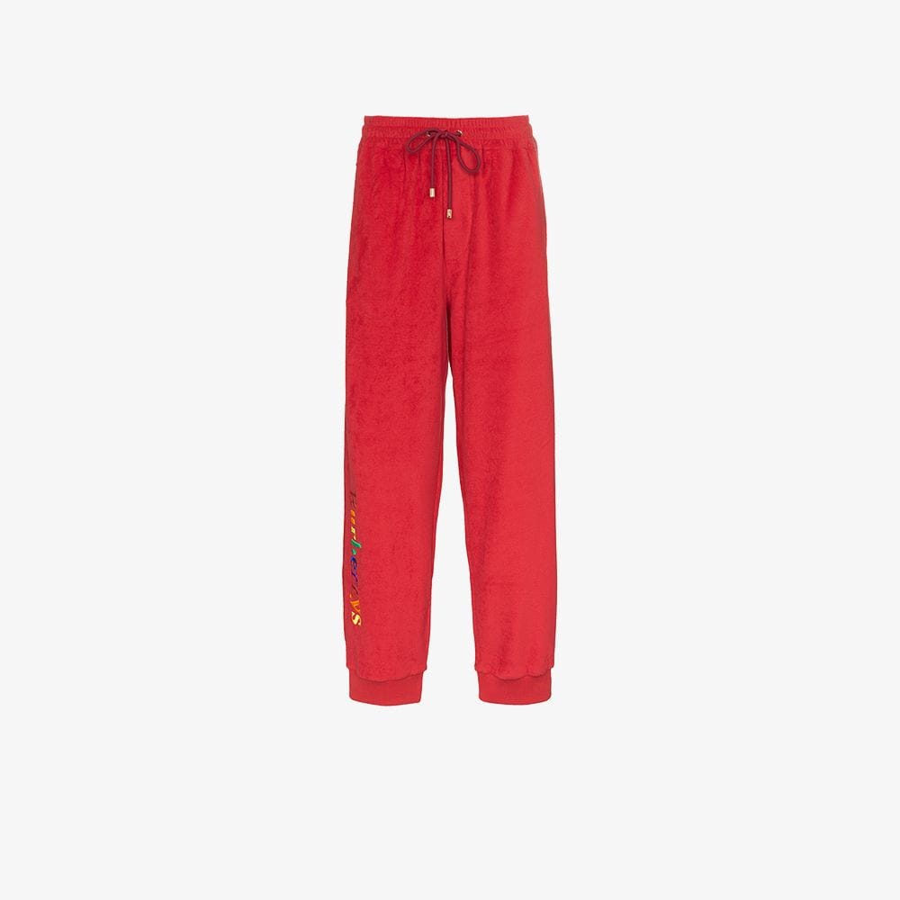 Red Rainbow Logo - Burberry Red rainbow logo detail tracksuit bottoms | Browns