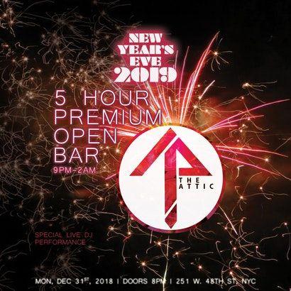 New York DJ Logo - The Attic Rooftop & Lounge New York New Years Eve Party. Buy