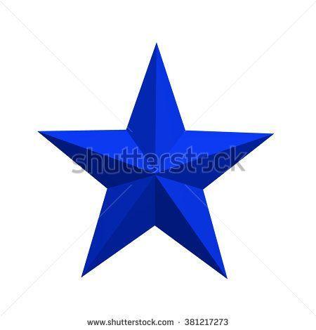 White Star Blue Background Logo - Pretty White Star with Blue Background Logo Shiny 3D Star David