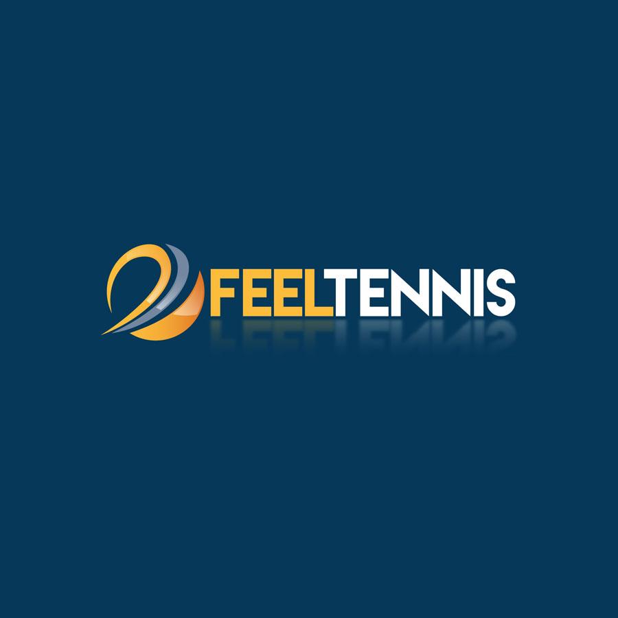 Blue Tennis Logo - Feel Tennis Logo Design