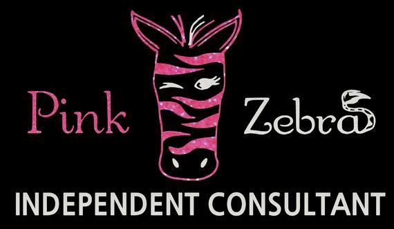 Pink Zebra Logo - GLITTER Pink Zebra Independent Consultant Glitter Logo