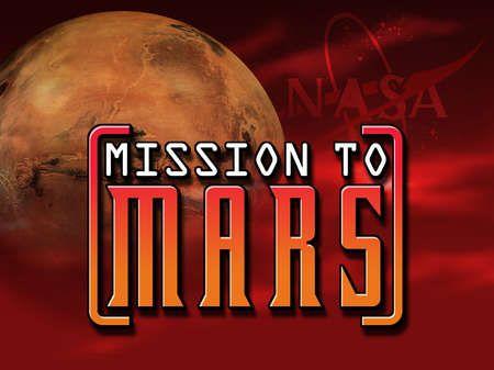 NASA Mars Mission Logo - Stock Illustration - Mars with NASA logo and words 'Mission to Mars'