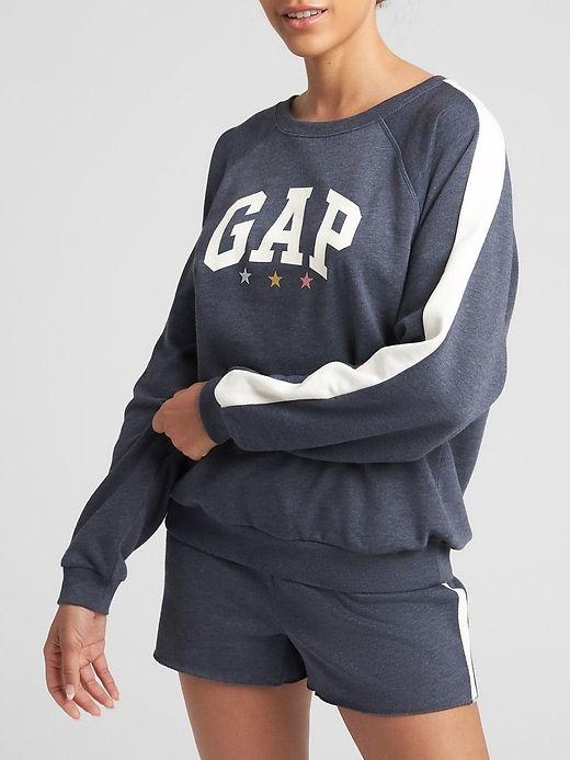 Gap Factory Logo - Logo Stripe Pullover Sweatshirt