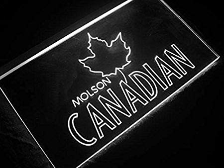 Molson Canadian Logo - Molson Canadian Logo LED Sign White: Amazon.co.uk: Kitchen & Home