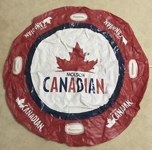 Molson Canadian Logo - Molson Canadian Beer Maple Leaf Logo Inflatable Round Pool Raft 52