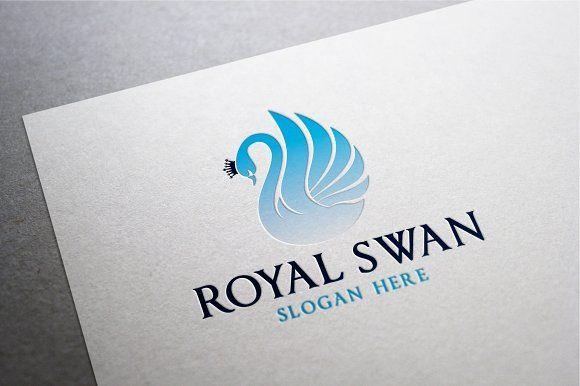 Brand with Swan Logo - Royal Swan Logo Logo Templates Creative Market