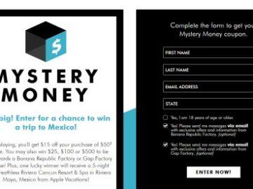 Gap Factory Logo - Mystery Money Sweepstakes