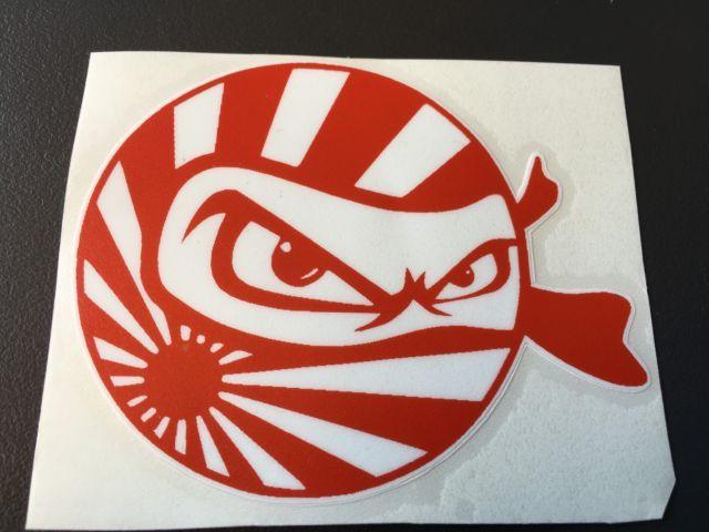 Sun Auto Logo - Sticker JDM Japan Flag Eyes Rising Sun Auto Car Rear Window Tuning