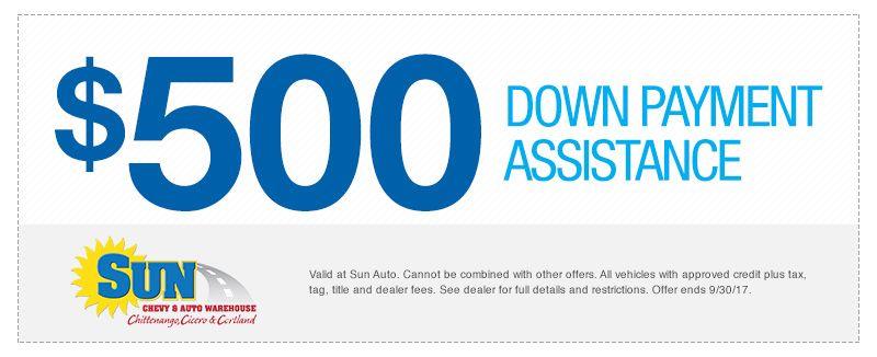 Sun Auto Logo - Down Payment Assistance. Used Car King