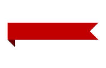 Red Banner Logo - Red banner ribbon strip flat design for print and websites