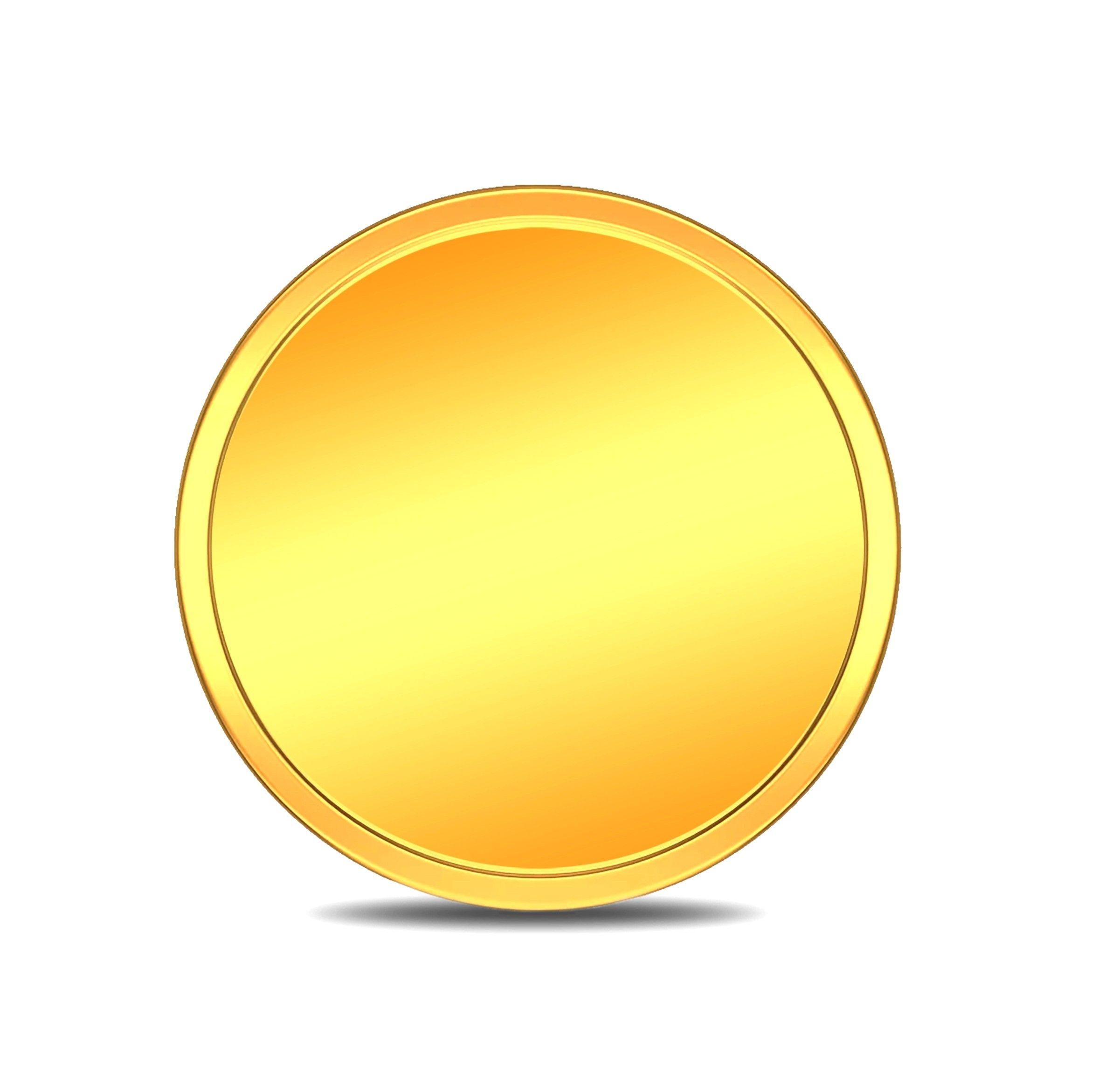 Gold Coin Logo - 10 Gram Plain Gold Coin
