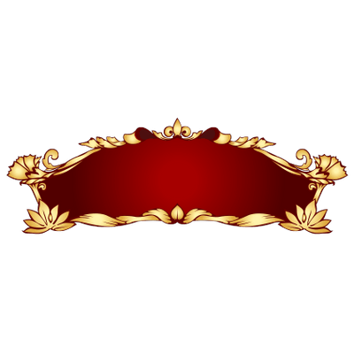 Red Banner Logo - Red Gold Art Nouveau Banner transparent PNG