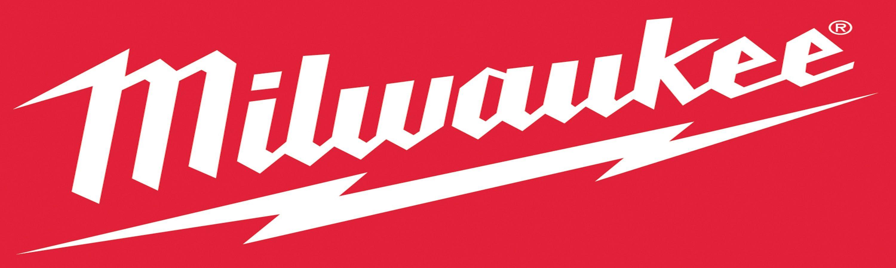 Red Banner Logo - Milwaukee Banner logo tools. Northwood's Hardware, Glen Arbor MI