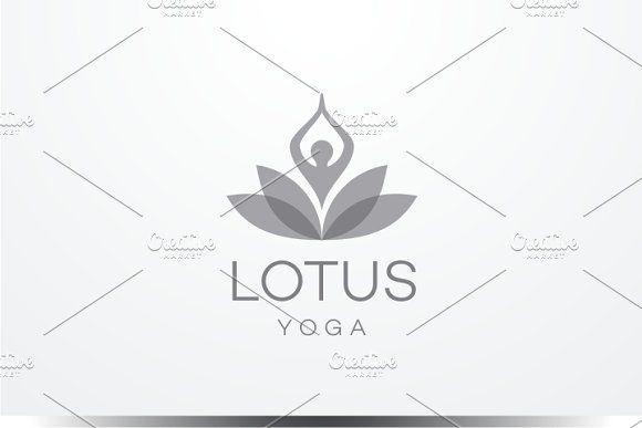 Lotus Yoga Logo - Lotus Yoga Logo Logo Templates Creative Market