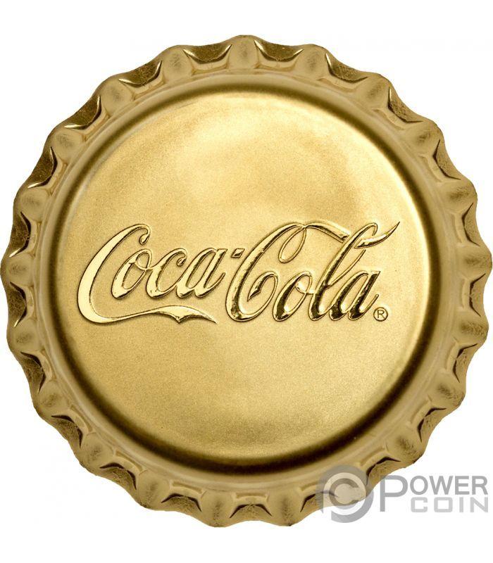 Gold Coin Logo - COCA COLA Bottle Cap Shape Gold Coin 25$ Fiji 2018 - Power Coin