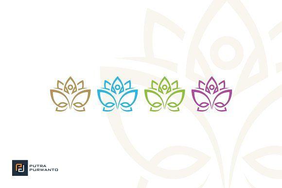 Lotus Yoga Logo - Lotus Yoga Logo ~ Logo Templates ~ Creative Market