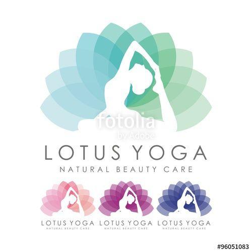 Lotus Yoga Logo - Lotus Flower Abstract Yoga Pose Creative Logo Design