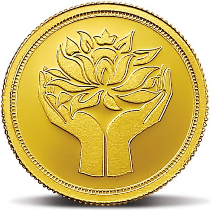Gold Coin Logo - MMTC-PAMP India Pvt Ltd Lotus series 24 (9999) K 2 g Gold Coin Price ...