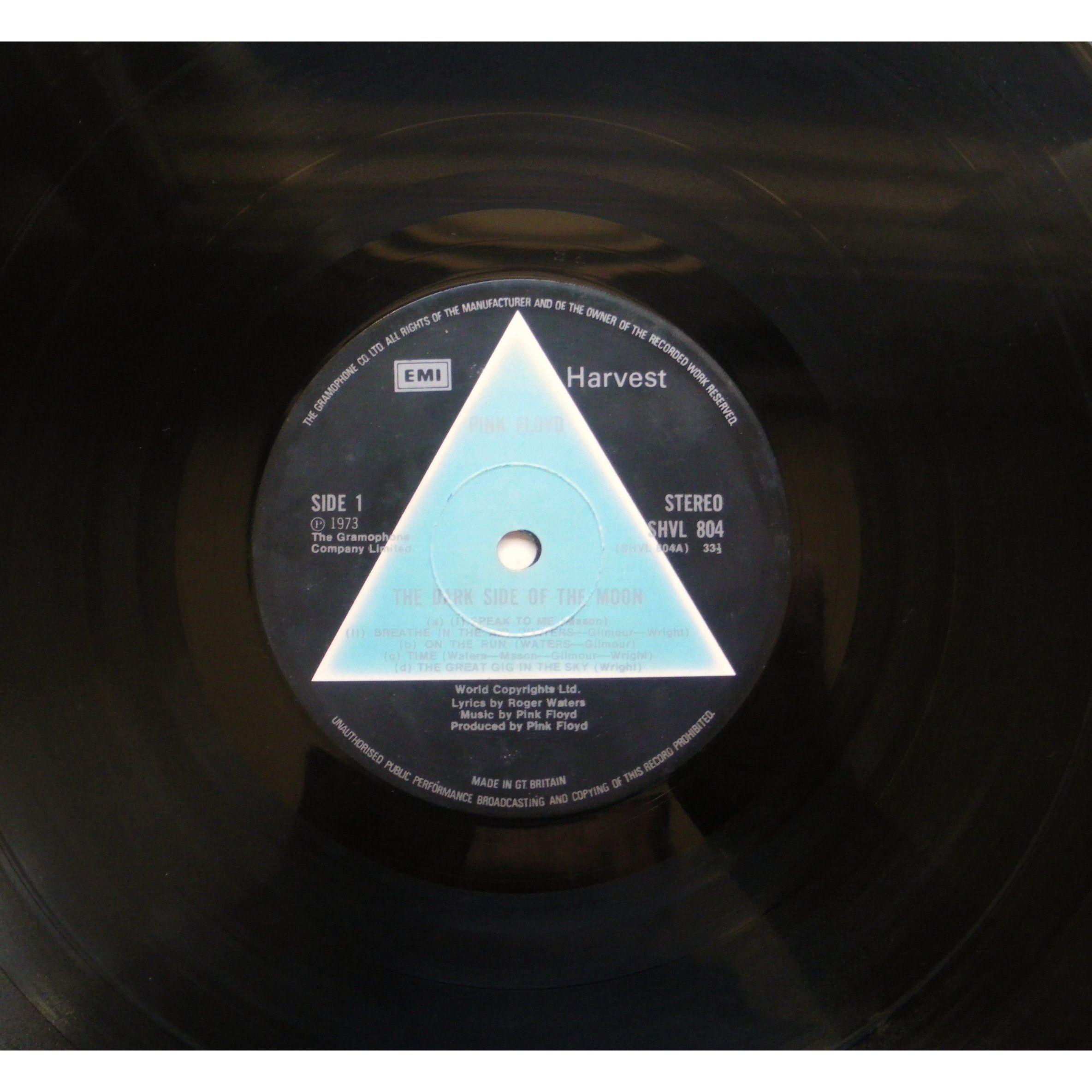 Blue Triangle with Circle Logo - The dark side of the moon *solid blue triangle by Pink Floyd, LP