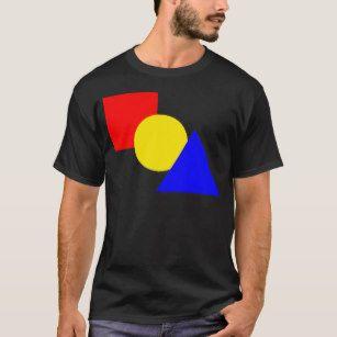 Blue Triangle with Circle Logo - Circle Square Triangle T-Shirts & Shirt Designs | Zazzle UK