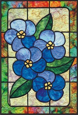 Stained Glass Flower Logo - The New Classics Impressionist Stained Glass from Brenda Henning's