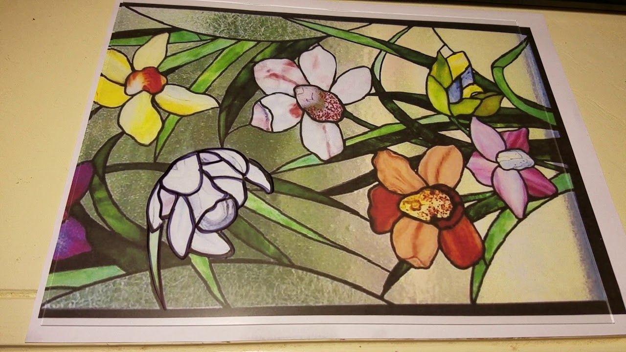 Stained Glass Flower Logo - Faux Stained Glass Flowers - Part 1 - YouTube
