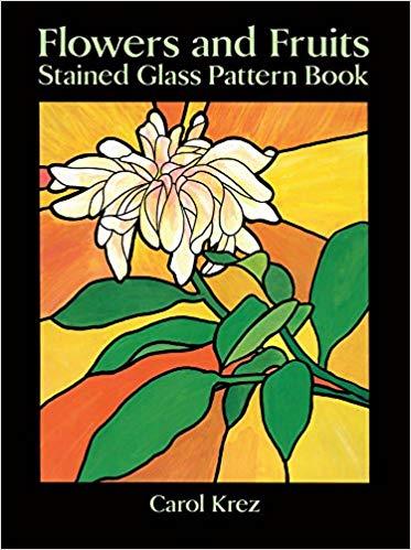 Stained Glass Flower Logo - Flowers and Fruits Stained Glass Pattern Book Dover