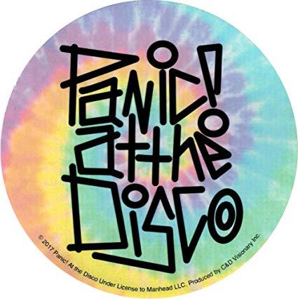 Panic at the Disco Logo - Amazon.com: Panic At the Disco - Rainbow Tie Dye Logo - Die Cut ...