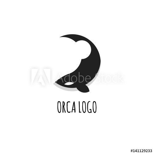 Orca Logo - Orca Logo Flat Design with Golden Ratio. Isolated on White ...