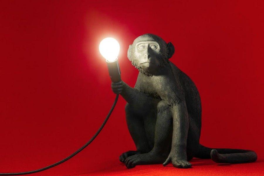 Red and Black Monkey Logo - THE MONKEY LAMP BLACK VERSION DESIGNED BY MARCANTONIO RAIMONDI