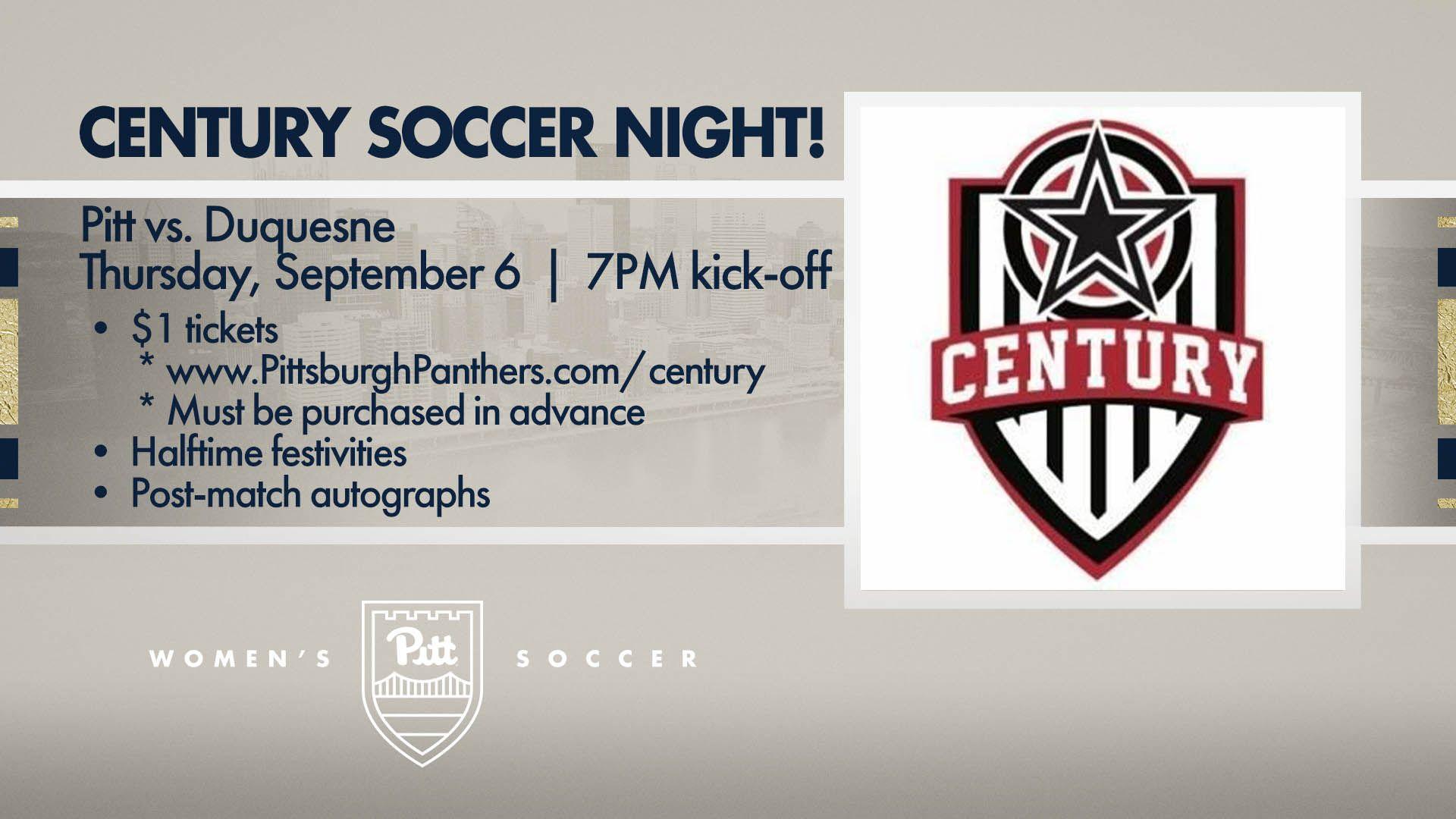 Century Soccer Logo - Pitt to hold Century Nights | Century FC