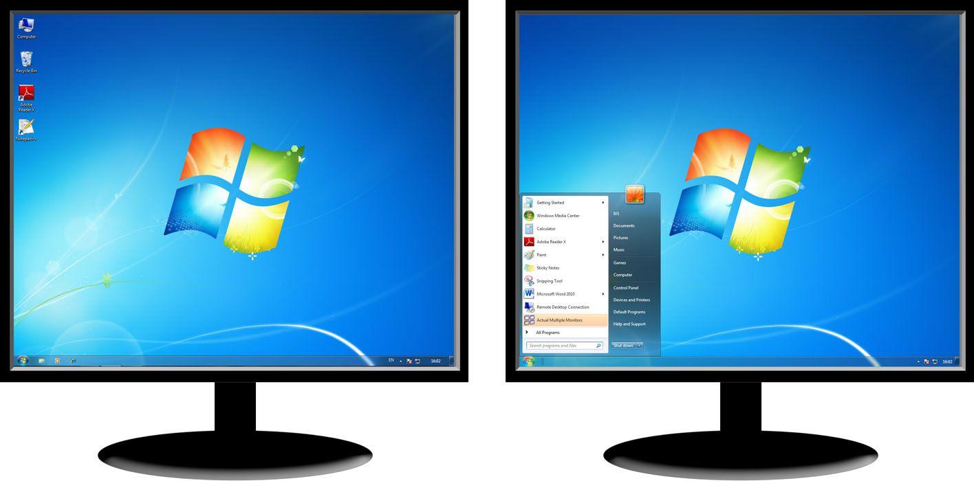 Second Windows Logo - Windows 7 Dual Monitor Taskbar: How to Extend Windows 7 Taskbar to a ...