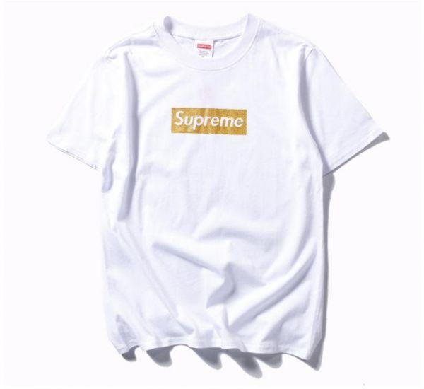 Gold Box Logo - Supreme Gold Box Logo T-shirt for Unisex, White | Souq - UAE