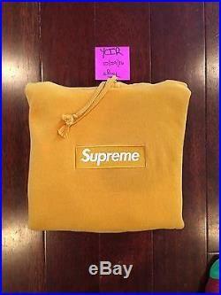 Gold Box Logo - Supreme Gold Box Logo Hoodie Size Medium 100% Authentic