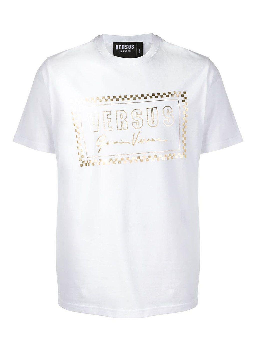 Gold Box Logo - Versace Versus Gold Box Logo Tee - Optical White | Philip Browne ...