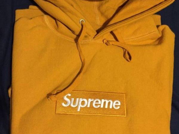 Gold Box Logo - QC Mustard Supreme BOGO : FashionReps