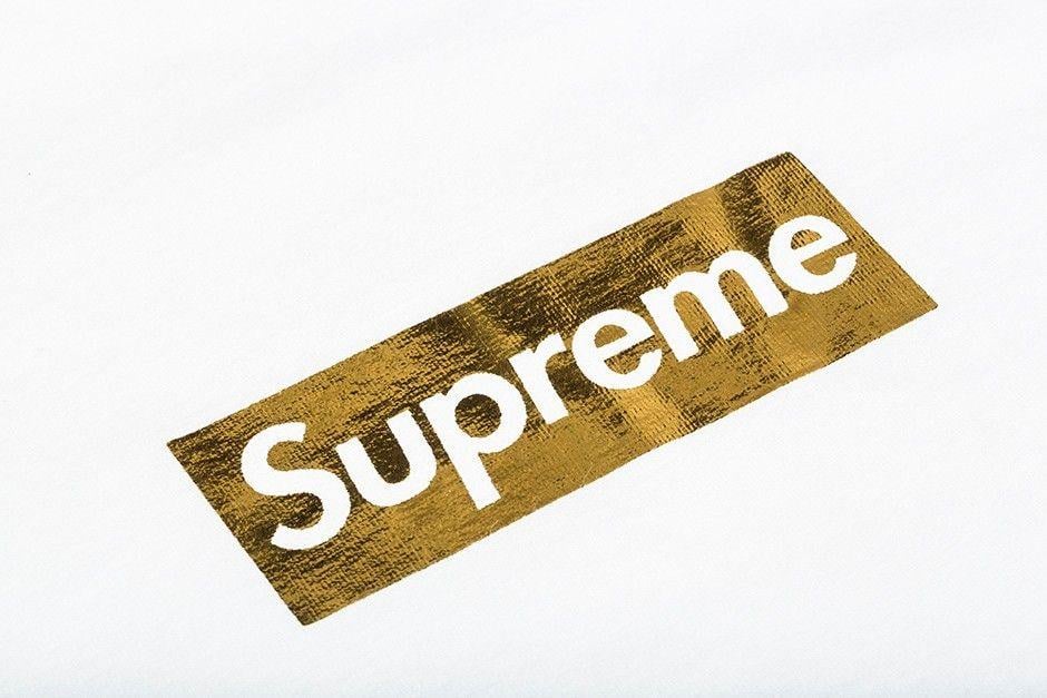 Gold Box Logo - SUPREME T-SHIRT | NAGOYA BOX LOGO | F/W 2008 | FW08T99-WHT