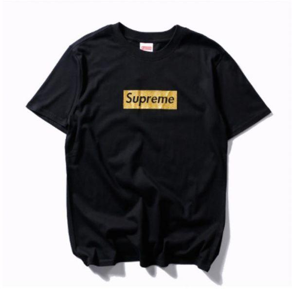 Gold Box Logo - Supreme Gold Box Logo T-shirt for Unisex, black | Souq - UAE