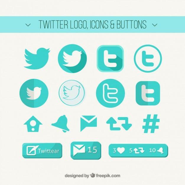 Turquoise Twitter Logo - Twitter logo, icons and buttons Vector