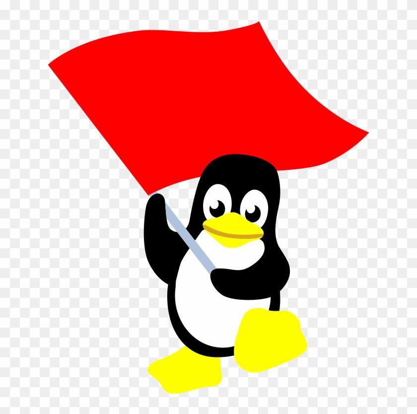 Red Linux Logo - Similar Clip Art - Red Flag Linux Logo - Free Transparent PNG ...