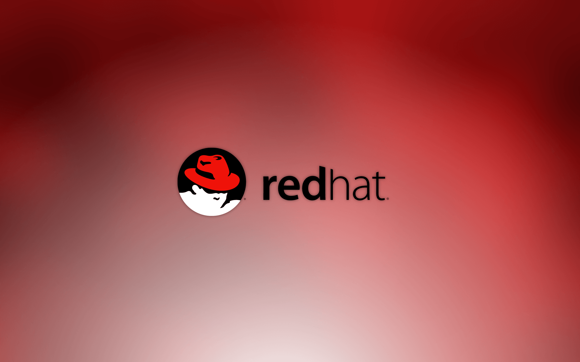 Red Linux Logo - Red Hat Enterprise Linux Logo on Red to White Gradient : UnixWallpapers