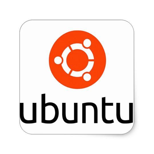 Red Linux Logo - Ubuntu Linux Logo Square Sticker | Zazzle.com