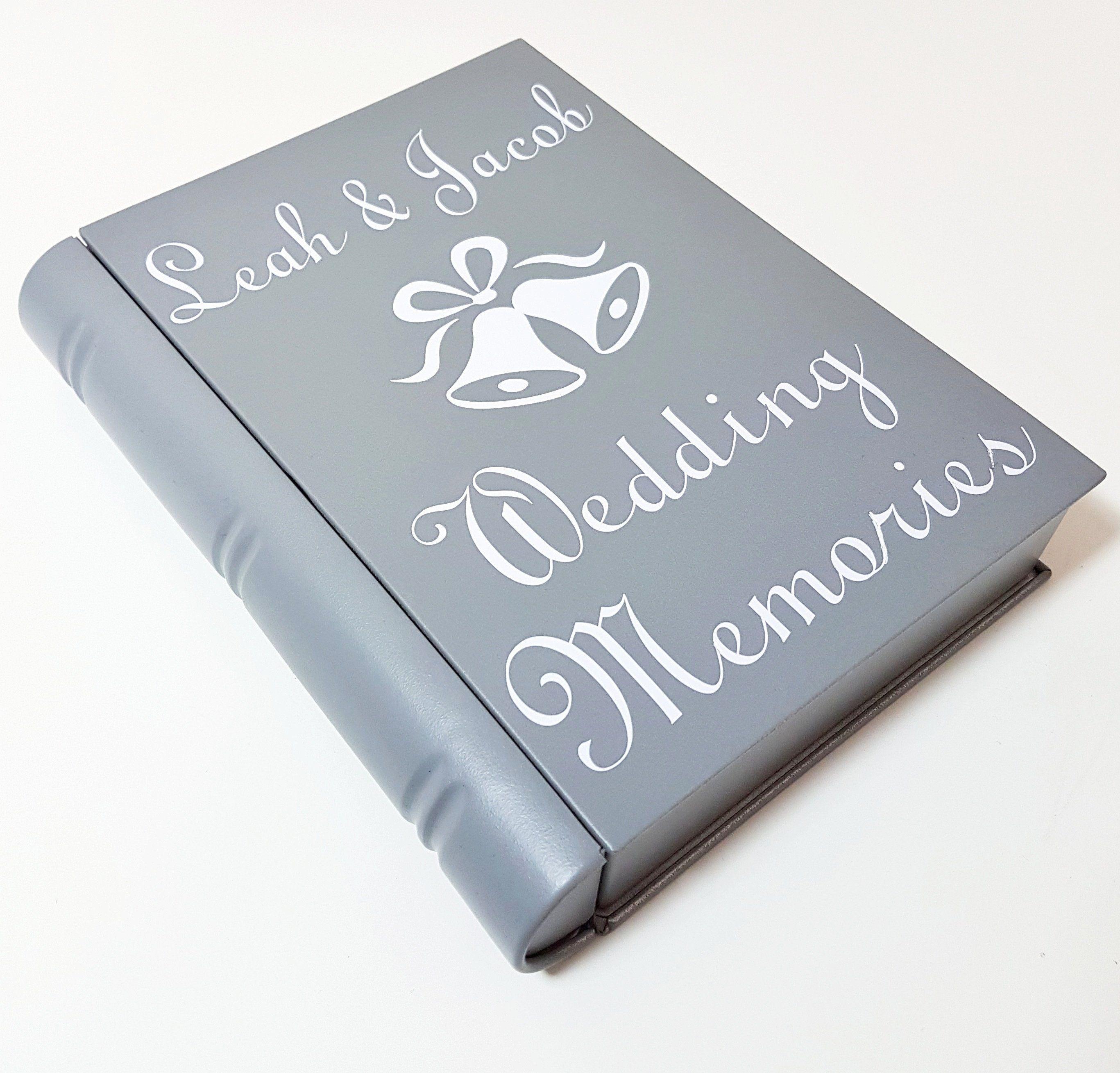 Rustic Wedding L Logo - Personalised Wedding Memory Book Box Tin. Wedding Gift Ideas