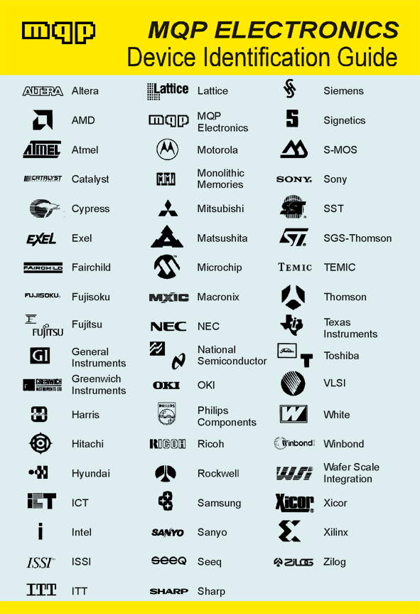 Electronics Manufacturers Logo - Logos for various semiconductor manufacturers