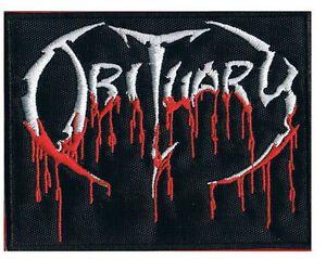 Obituary Logo - OBITUARY Blood Drip Logo Iron On Sew On Death Metal Jacket Patch 3.4