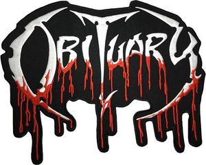 Obituary Logo - OBITUARY Cut Out Logo Big XL Jacket Back Patch 11 27cm