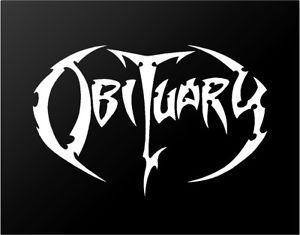 Obituary Logo - Obituary Death Metal Band Vinyl Decal Guitar Laptop Car Window ...